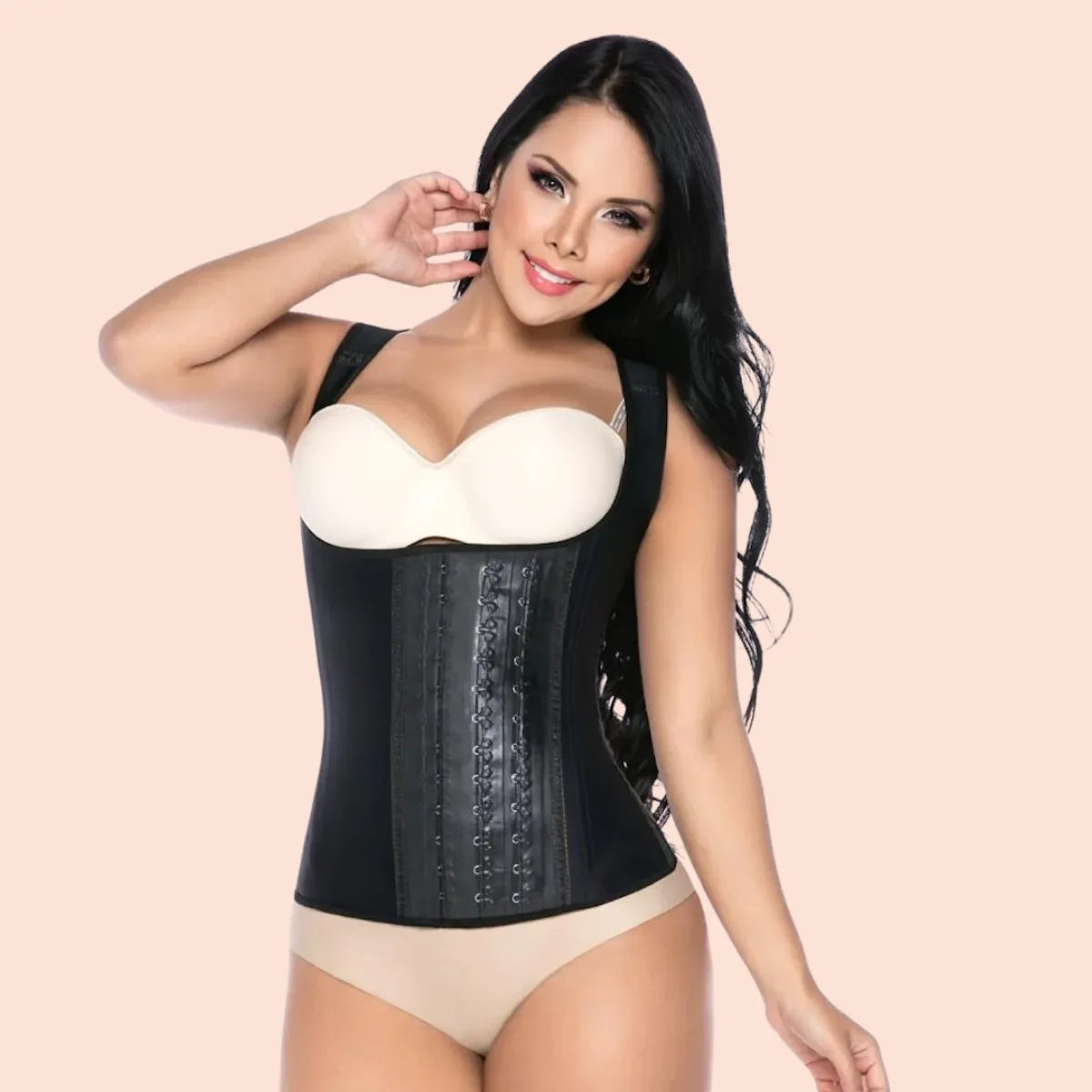 Woman wearing Colombian shapewear with a confident, comfortable fit