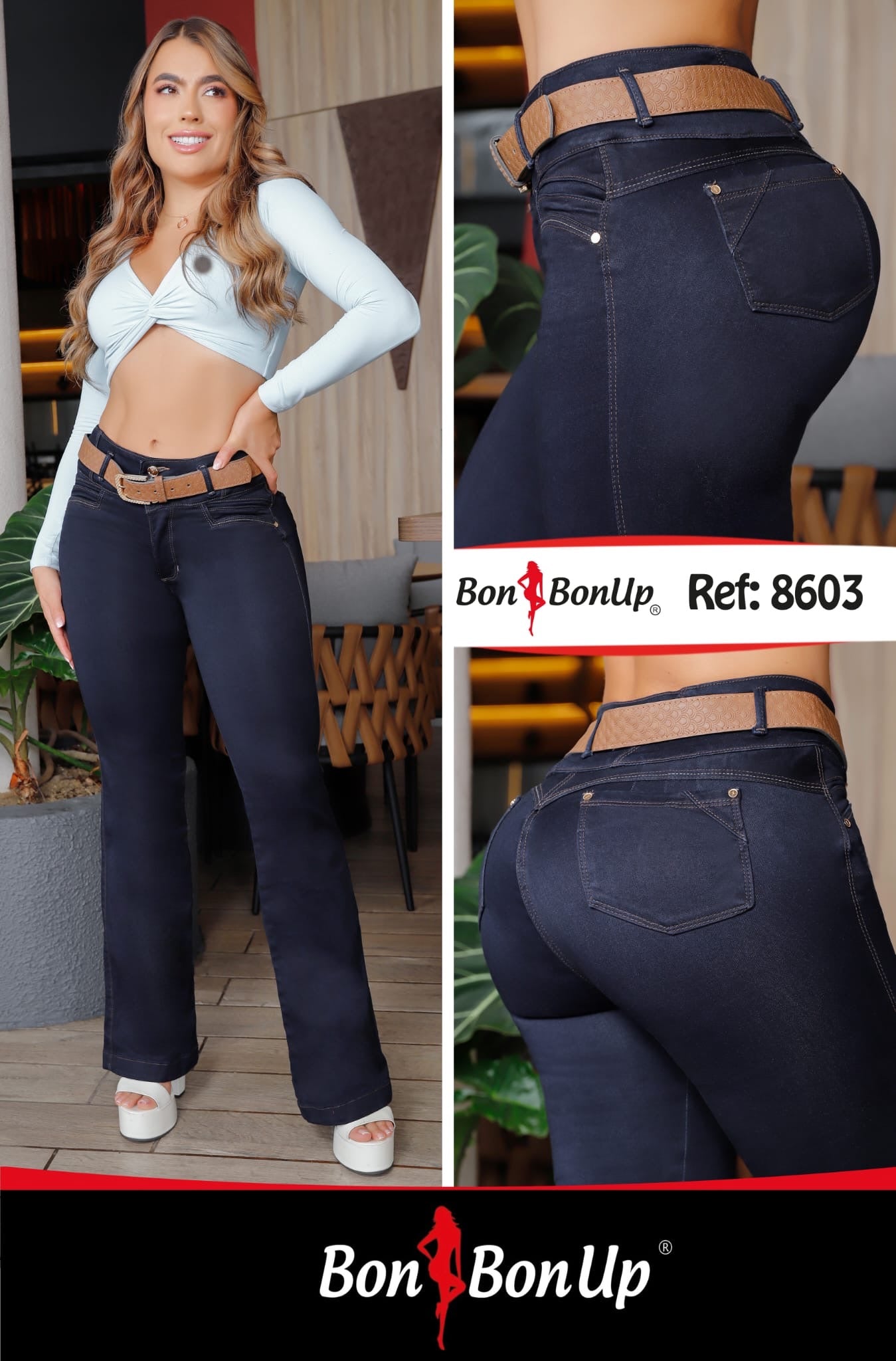 BonBonUp 8603 Colombian Bootcut Jeans – Butt Lifting Push-Up Denim with Tummy Control 👖🍑✨