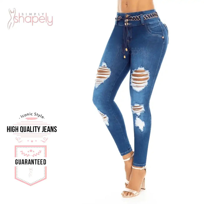 56732 medium blue color colombian jeans