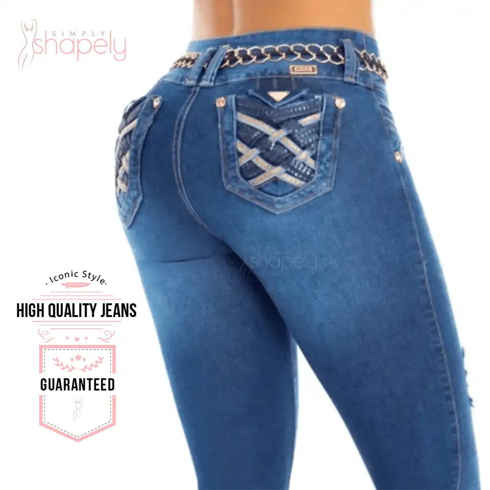 56732 blue color colombian jeans