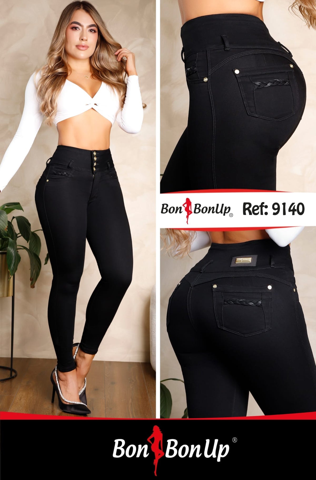 REF: 9140 JEANS COLOMBIANOS LEVANTA COLA