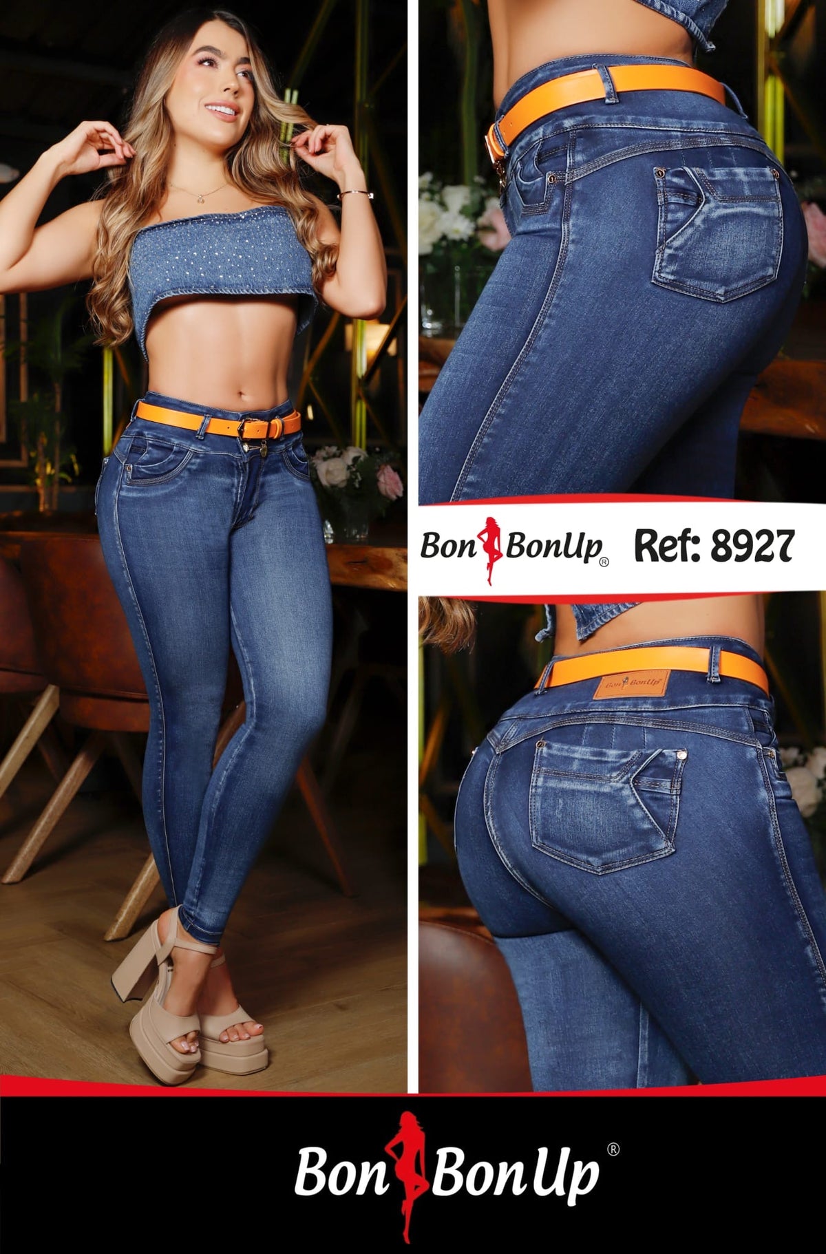 BonBonup Ref 8927 Colombian Butt Lift Skinny Jeans