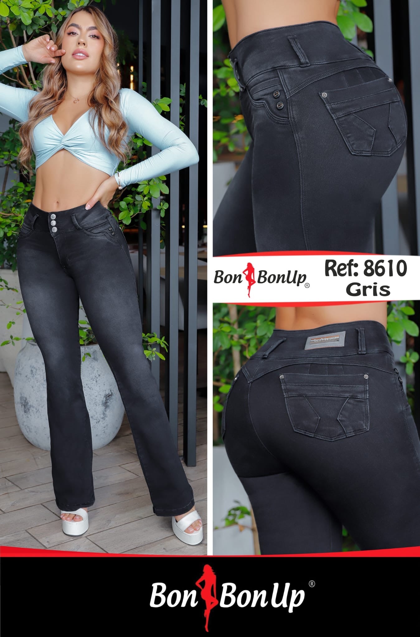 BonBonUp 8610 Gray Colombian Jeans