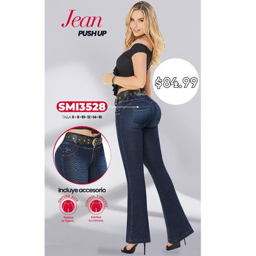 SMI3528 Colombian Push Up Boot Cut Jeans