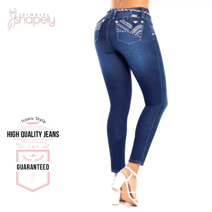butt lift in dark blue