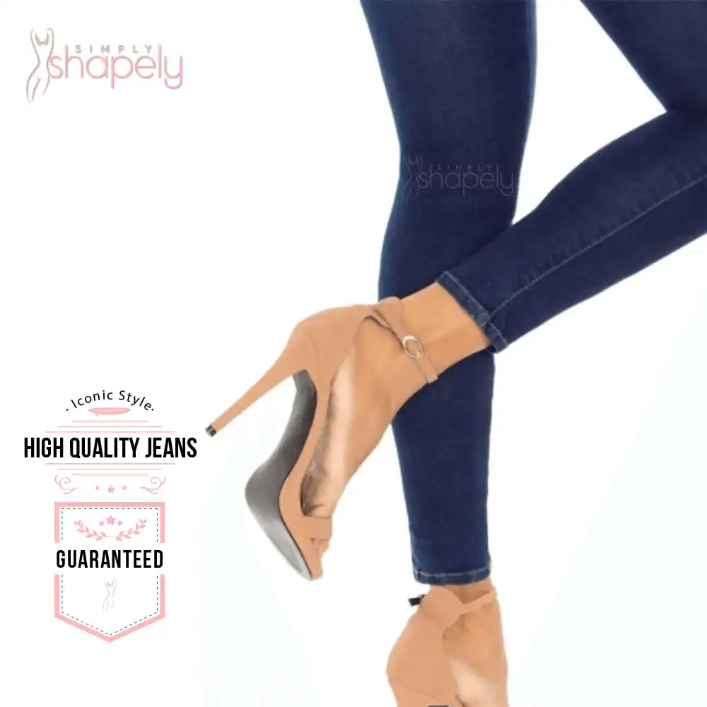 dark blue colombian enhancing jeans