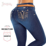butt lifter dark blue colombian enhancing jeans