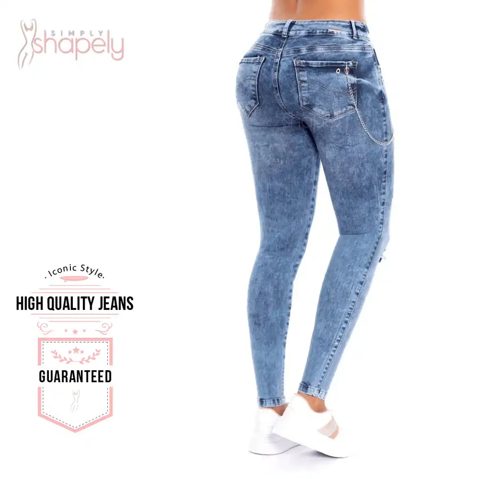 blue color colombian booty lifting jeans