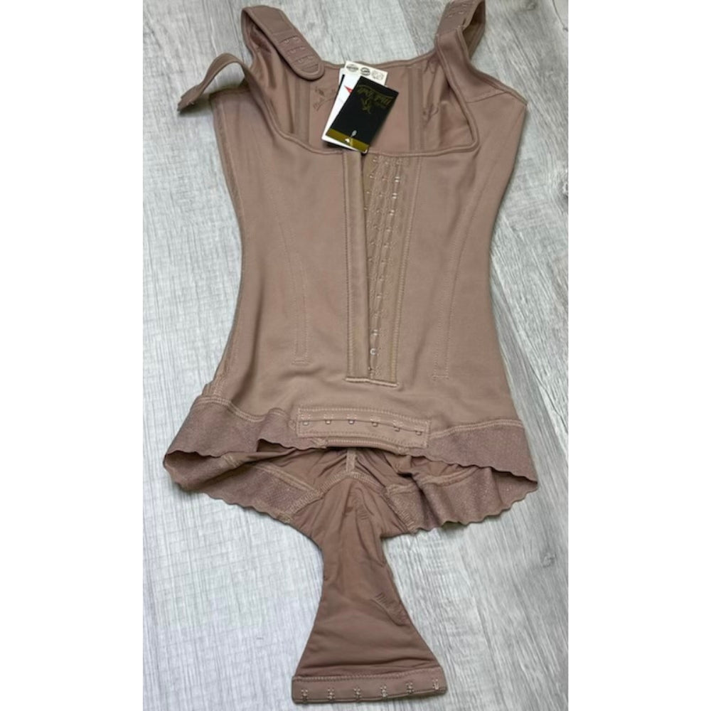 Fajas Melibelt 1036 - 100% Colombian Boned Bodysuit Faja with Corrective Rods