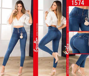 SKINNY COLOMBIAN BUTT LIFTER JEANS WITH REMOVABLE PADS REDUCE