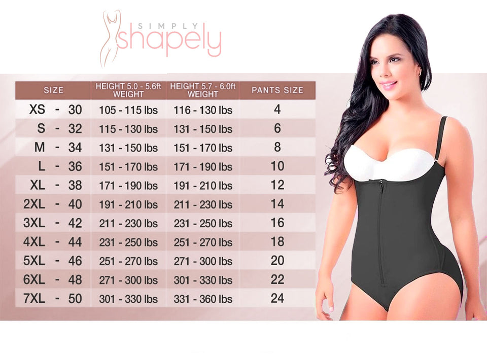 Melibelt Size Chart – Fajas Colombianas Sale
