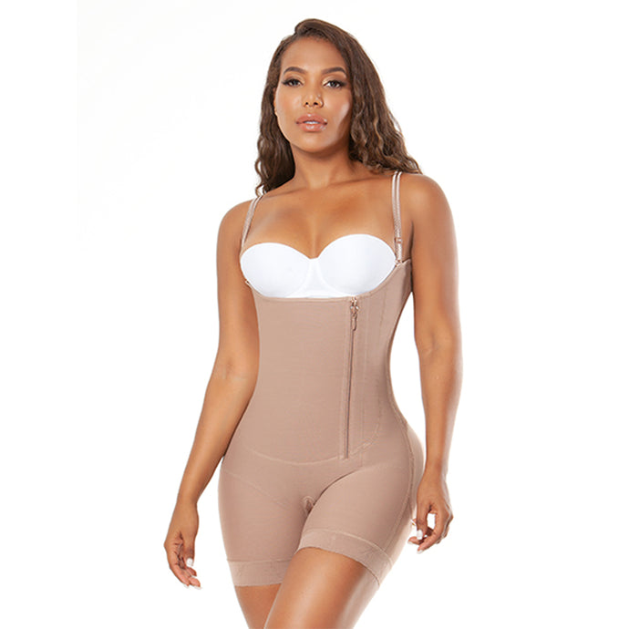 Fajas Colombianas Body Shaper for Women Tummy Control Shapewear Bodysuit  Full Girdle Open Bust, Shape The Perfect Curve (Beige,XXL)